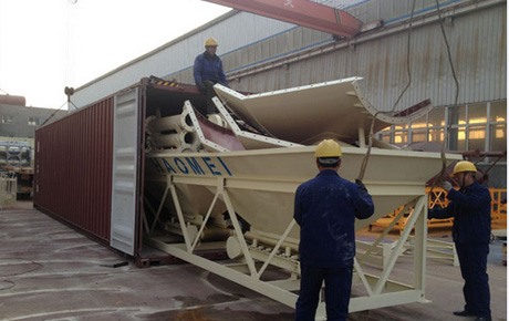 HAOMEI HZS25 concrete batching plant In Indonesia
