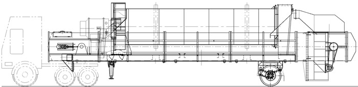 ylb mobile asphalt plant technical drawin