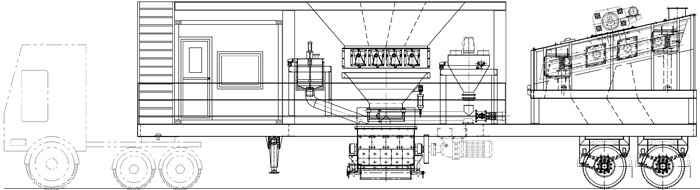 ylb mobile asphalt plant technical drawin