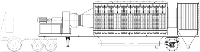 ylb mobile asphalt plant technical drawin