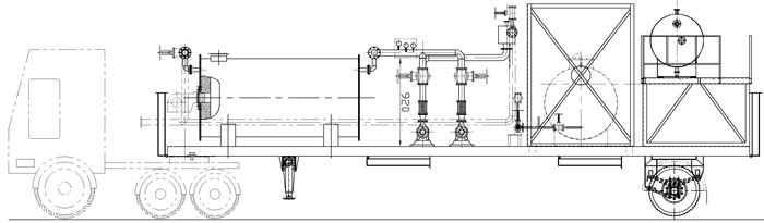 ylb mobile asphalt plant technical drawin