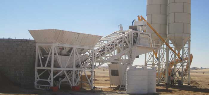 35m³/hr mobile concrete batch plant