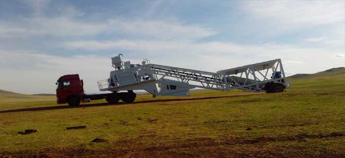 60m³/hr mobile concrete batch plant