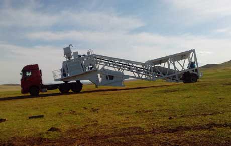 60m³/hr mobile concrete batch plant